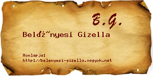 Belényesi Gizella névjegykártya