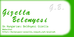 gizella belenyesi business card